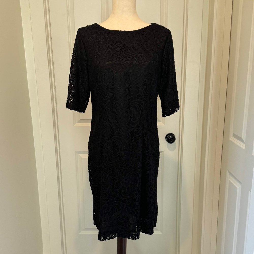 I.N. Studio black lace sheath dress 12